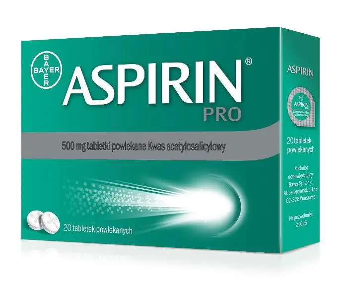 Aspirin Pro 500 mg 20 tabl. - 1 - Apteka HIT