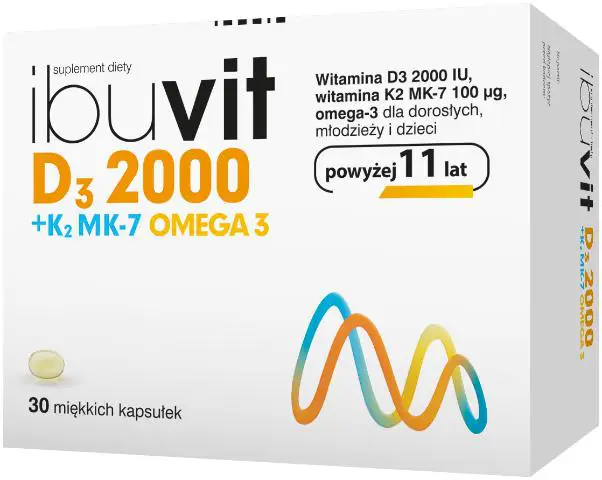 Ibuvit D3 2000 + K2 MK-7 Omega 3 Suplement diety 30 kapsułek - 1 - Apteka HIT