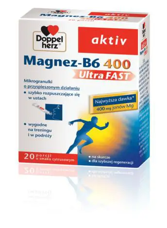 Doppelherz Aktiv Magnez-B6 Ultrafast 20 sasz. - 1 - Apteka HIT