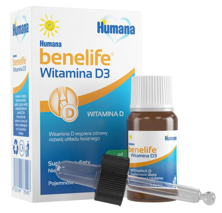 Humana Benelife Witamina D3 400 j.m. 5 ml - 1 - Apteka HIT