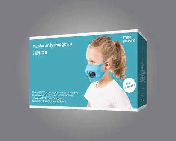 Maska antysmogowa Junior Med Patent 1 sztuka - 1 - Apteka HIT