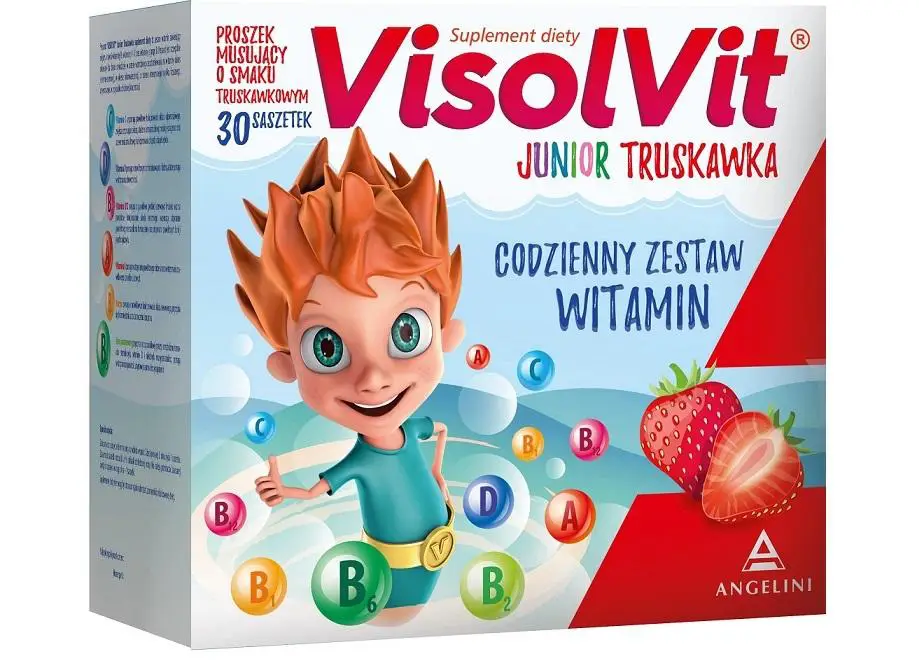 Visolvit Junior o smaku truskawkowym 30 sasz. - 1 - Apteka HIT