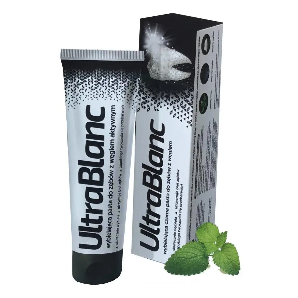 UltraBlanc czarna pasta do zębów wybielająca z aktywnym węglem 75 ml - 1 - Apteka HIT