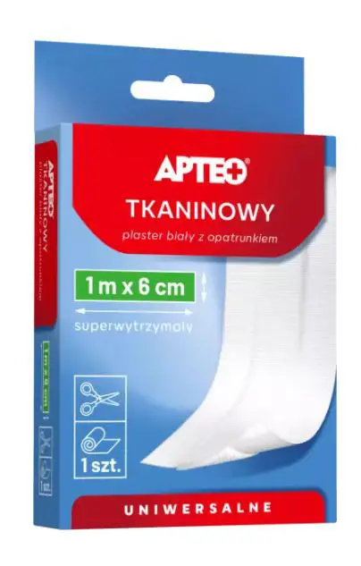 Plaster tkaninowy z opatrunkiem 1 m x 6 cm 1 szt. Apteo Care - 1 - Apteka HIT