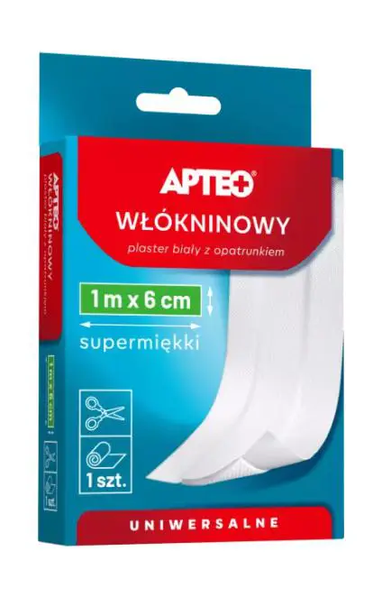 PLASTER WŁÓKNINOWY 1 M X 6 CM 1 SZT APTEO CARE - 1 - Apteka HIT