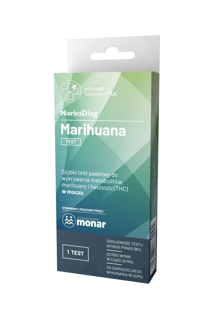 Test NarkoDiag do wykrywania Marihuany 1 sztuka - 1 - Apteka HIT