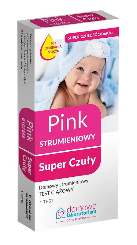 Test ciążowy Pink Strumieniowy Super Czuły 1 szt - 1 - Apteka HIT
