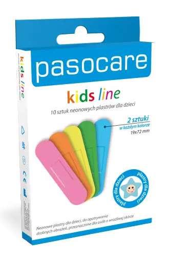 Plastry neonowe Pasocare Kids Line 10 sztuk - 1 - Apteka HIT