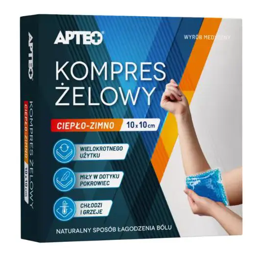 Kompres żelowy ciepło-zimno 10 cm x 10 cm APTEO CARE 1 sztuka - 1 - Apteka HIT