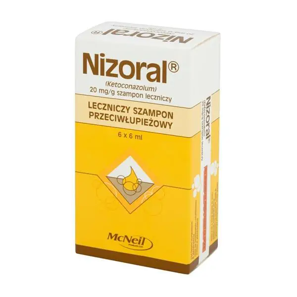 Nizoral szampon leczniczy saszetki 6 sztuk po 6 ml - 1 - Apteka HIT