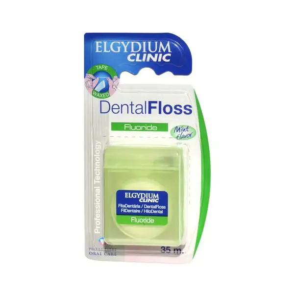 Elgydium Dental Floss Fluoride nić dentystyczna z fluorem miętowa 35 m - 1 - Apteka HIT