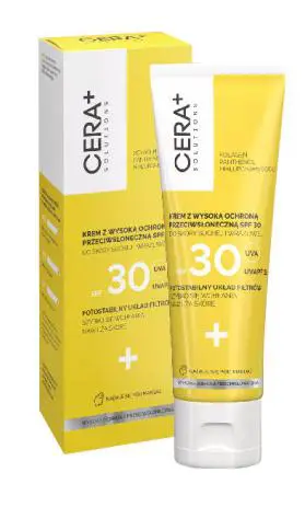 CERA+ Solutions Krem z wysoką ochroną przeciwsłoneczną SPF 30 do skóry suchej i wrażliwej 50 ml - 1 - Apteka HIT