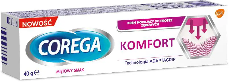 Corega Komfort krem mocujący do protez 40 g - 1 - Apteka HIT