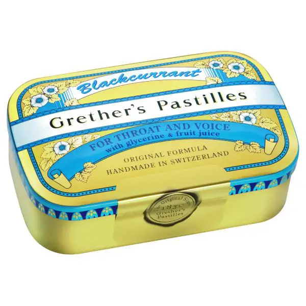 Grethers Pastilles Blackcurrant pastylki o smaku czarnej porzeczki 110 g - 1 - Apteka HIT