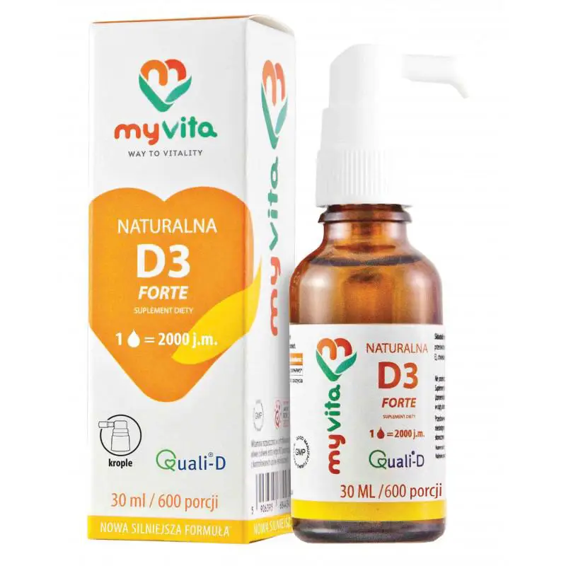 MyVita Naturalna witamina D3 Forte 2000 IU krople 30 ml - 1 - Apteka HIT