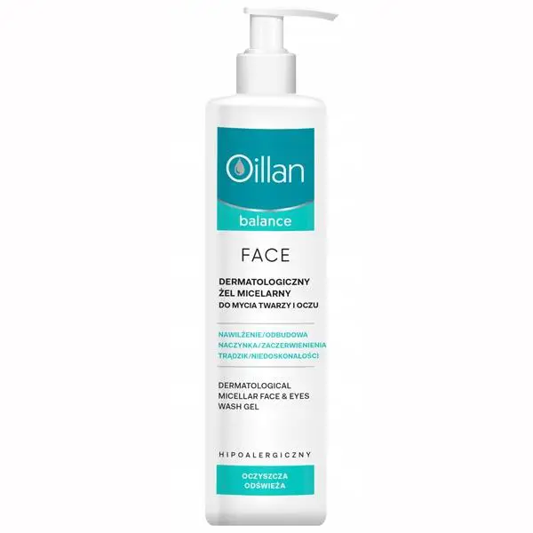Oillan Balance Dermatologiczny żel micelarny do mycia twarzy i oczu 250 ml - 1 - Apteka HIT