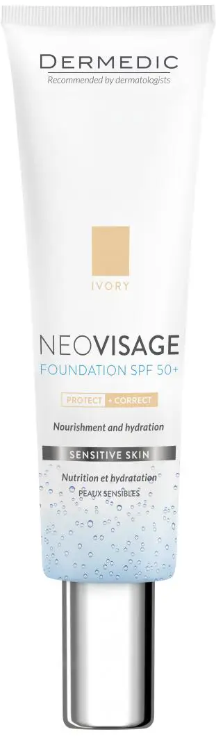 Dermedic Neovisage pielęgnacyjny fluid-krem nawilżający SPF 50 Ivory 30 ml - 1 - Apteka HIT