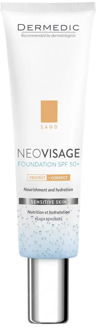 Dermedic Neovisage pielęgnacyjny fluid-krem nawilżający SPF 50 Sand 30 ml - 1 - Apteka HIT