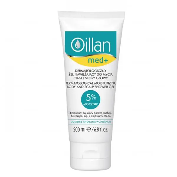 Oillan Med+ Dermatologiczny żel nawilżający do mycia ciała i skóry głowy 200 ml - 1 - Apteka HIT