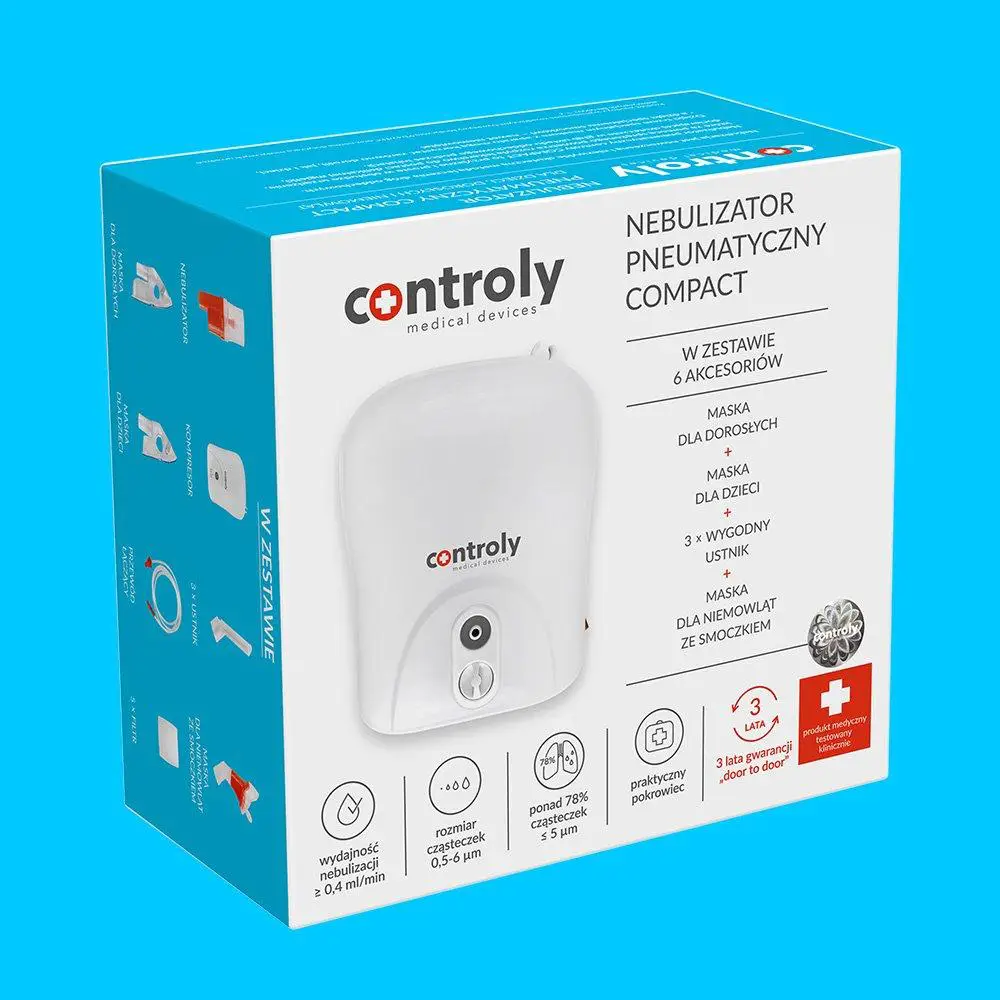 Controly Nebulizator pneumatyczny compact dla dzieci dorosłych i niemowląt 1 szt. - 2 - Apteka HIT
