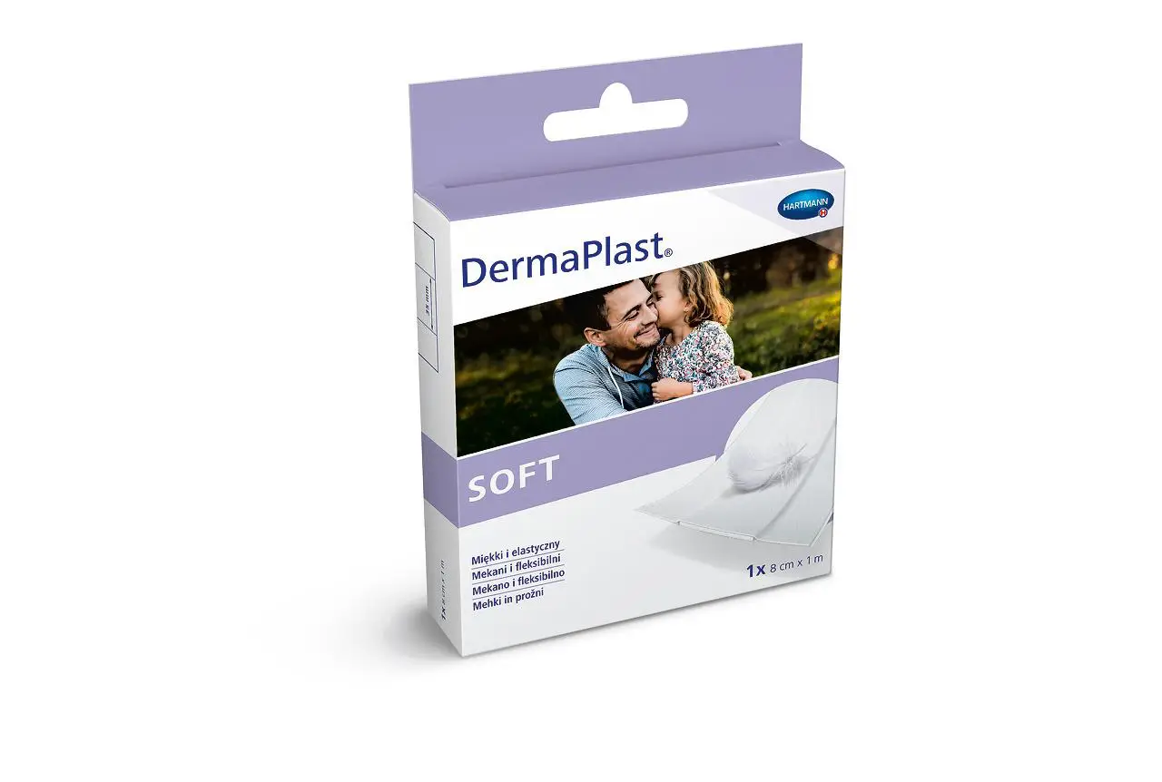 Dermaplast Soft Plaster z miękkiej włókniny  8 cm x 1 m 1 szt. - 1 - Apteka HIT