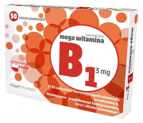 Mega Witamina B1  3mg 50 tabl. - 1 - Apteka HIT