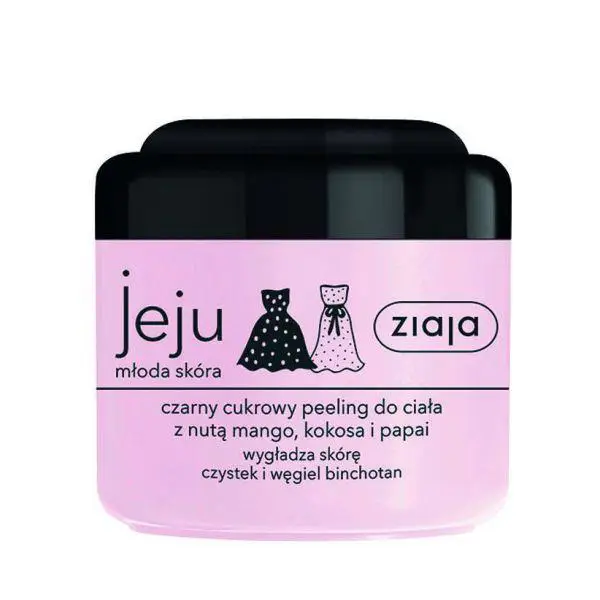 Ziaja Jeju Młoda Skóra Peeling do ciała czarny Cukrowy 200 ml - 1 - Apteka HIT