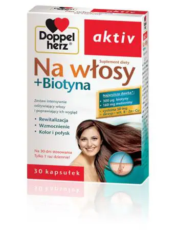 Doppelherz Aktiv Na włosy + biotyna 30 kaps. - 1 - Apteka HIT