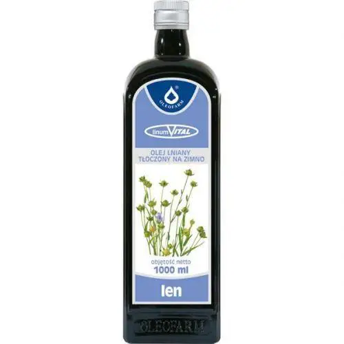 Oleofarm Olej lniany 1000 ml - 1 - Apteka HIT