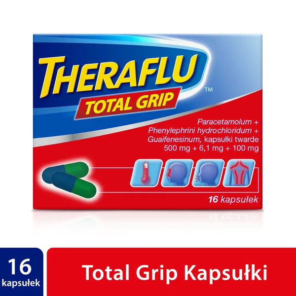 Theraflu Total Grip 16 kaps. - 1 - Apteka HIT