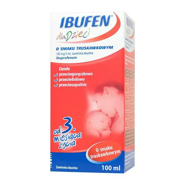 Ibufen dla dzieci o smaku truskawkowym 100 ml - 1 - Apteka HIT