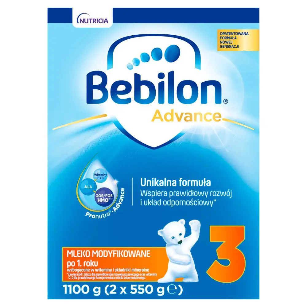 Bebilon 3 Pronutra Advance Mleko modyfikowane po 1. roku życia 1100 g - 1 - Apteka HIT
