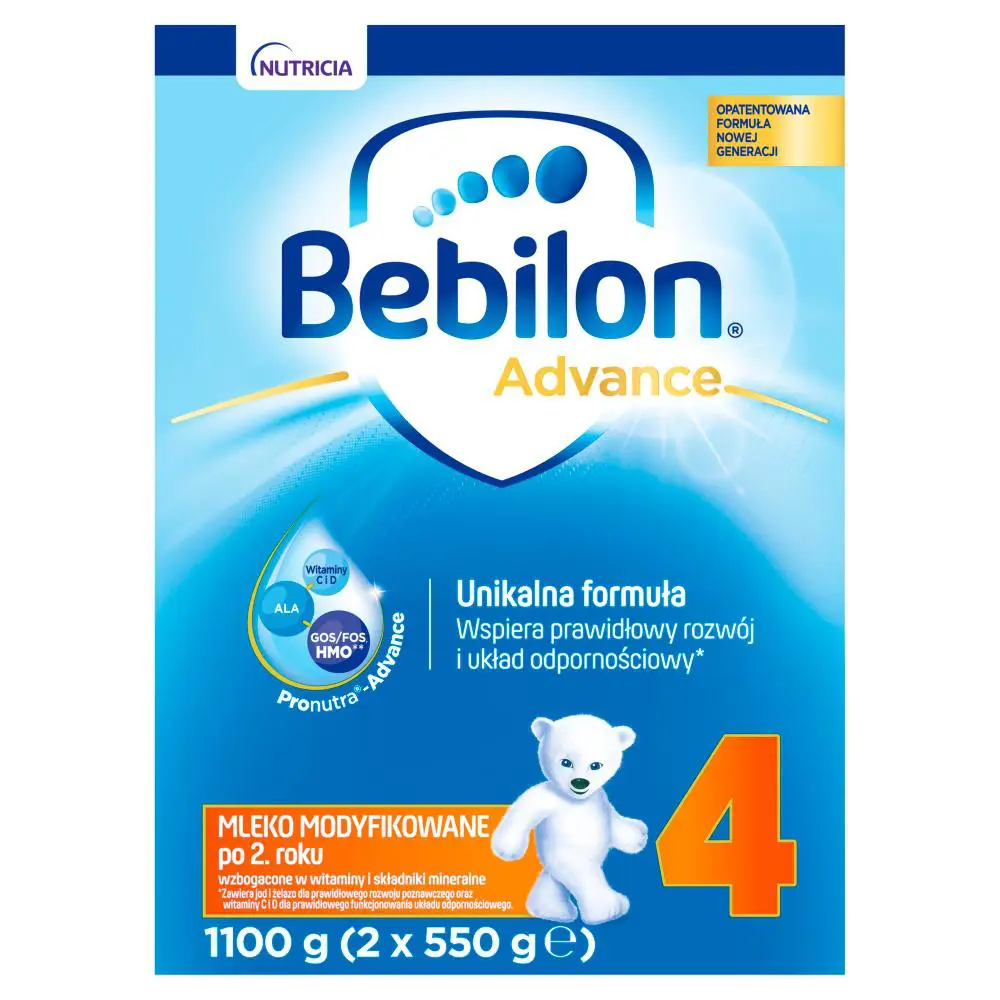 Bebilon 4 Pronutra Advance Mleko modyfikowane po 2. roku życia 1100 g - 1 - Apteka HIT