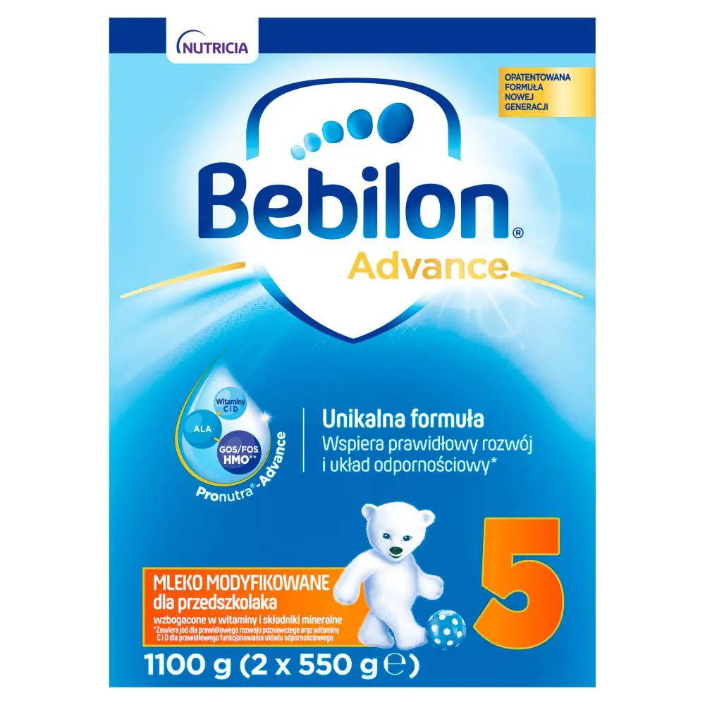 Bebilon 5 Pronutra Advance Mleko modyfikowane dla przedszkolaka 1100 g - 1 - Apteka HIT