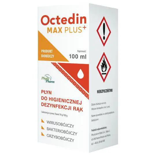 Octedin Max Plus Płyn do higienicznej dezynfekcji rąk 100 ml - 1 - Apteka HIT
