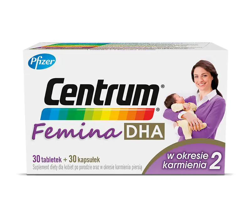 Centrum Femina DHA W okresie karmienia piersią 2 - 30 tabl. + 30 kaps. - 1 - Apteka HIT