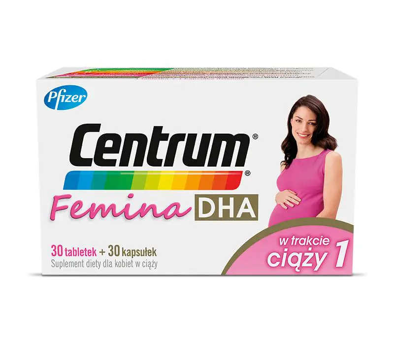 Centrum Femina DHA W trakcie ciąży 1 - 30 tabl. + 30 kaps. - 1 - Apteka HIT