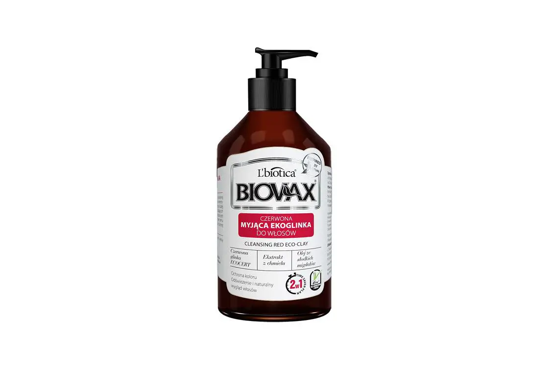 LBiotica Biovax Czerwona myjąca ekoglinka do włosów 200 ml - 1 - Apteka HIT