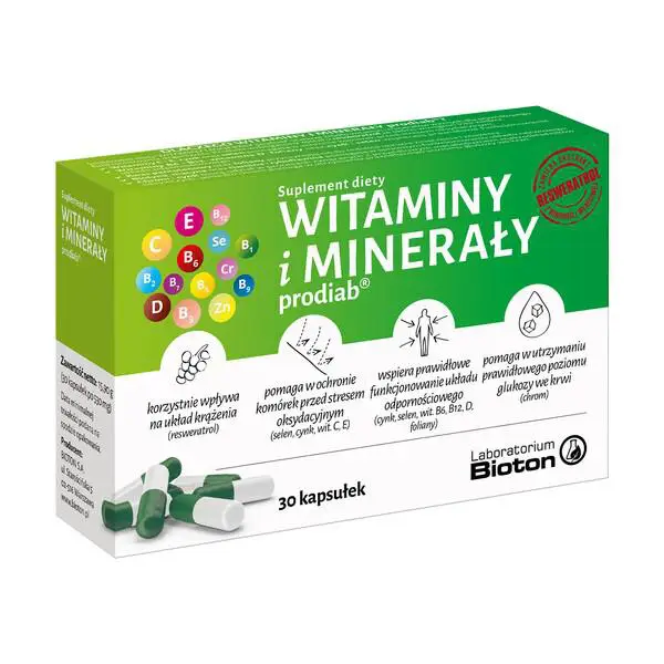 Witaminy i Minerały prodiab 30 kapsułek - 1 - Apteka HIT