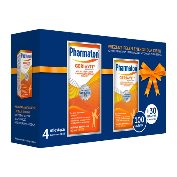 Pharmaton Geriavit Zestaw 100 + 30 tabletek - 1 - Apteka HIT