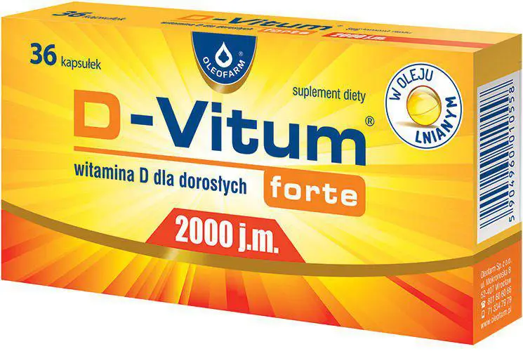 Oleofarm D-Vitum Forte Witamina D 2000 j.m. 36 kapsułek - 1 - Apteka HIT