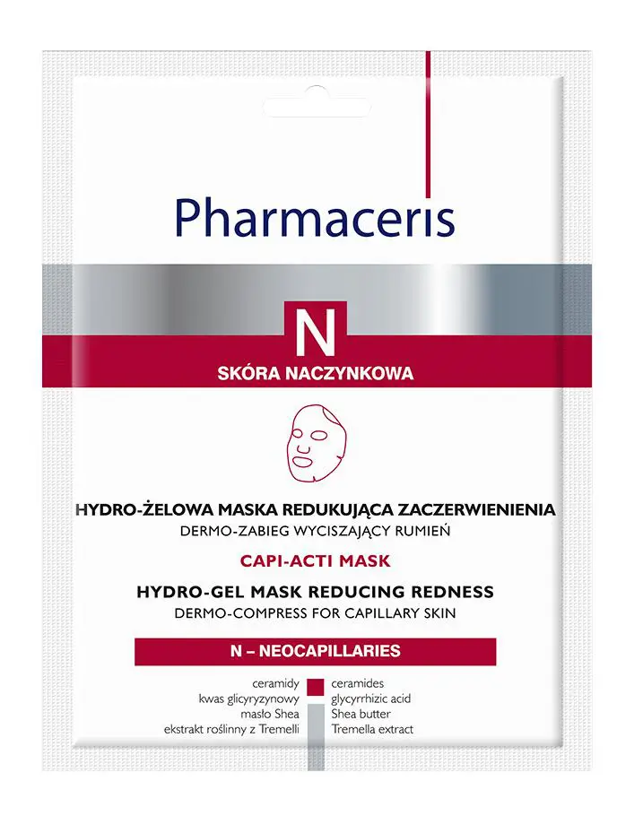 Pharmaceris N Capi-Acti Mask Hydro-żelowa maska redukująca zaczerwienienia 1 sztuka - 1 - Apteka HIT