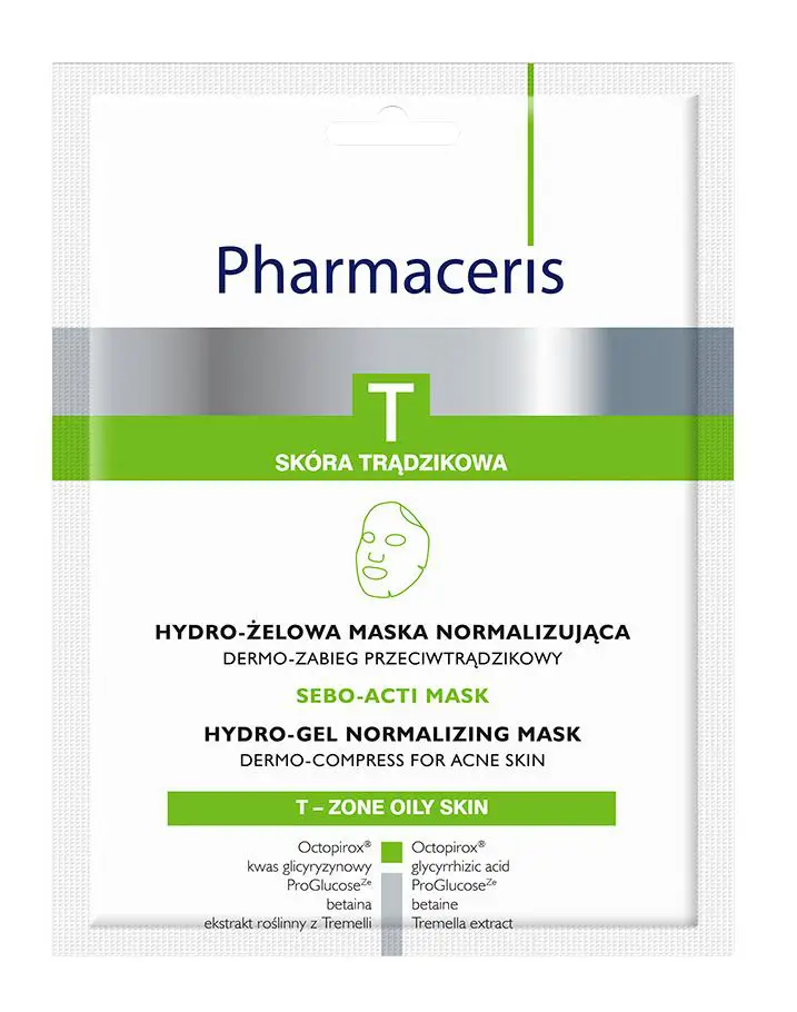 Pharmaceris T Sebo-Acti Mask hydro-żelowa maska normalizująca 1 sztuka - 1 - Apteka HIT