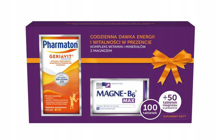 Pharmaton Geriavit 100 tabletek + Magne B6 Max 50 tabletek - 1 - Apteka HIT