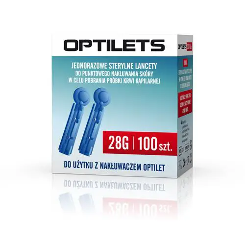 Diagnosis Jednorazowe sterylne lancety Optilets 100 sztuk - 1 - Apteka HIT