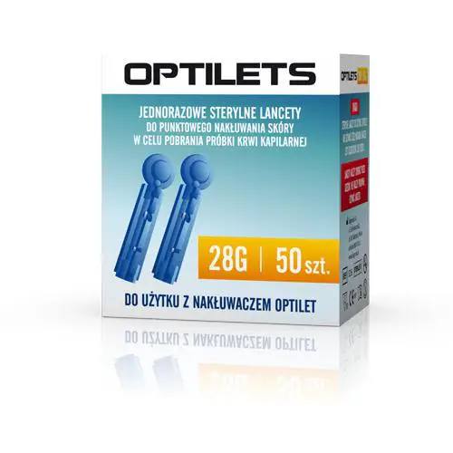 Diagnosis Jednorazowe sterylne lancety Optilets 50 sztuk - 1 - Apteka HIT