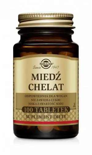 Solgar Miedź chelat 100 tabletek - 1 - Apteka HIT