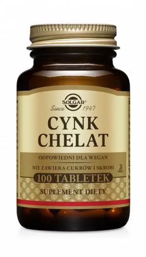 Solgar Cynk chelat 100 tabletek - 1 - Apteka HIT