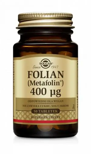 Solgar Folian (Metafolin®) 400 µg 50 tabletek - 1 - Apteka HIT