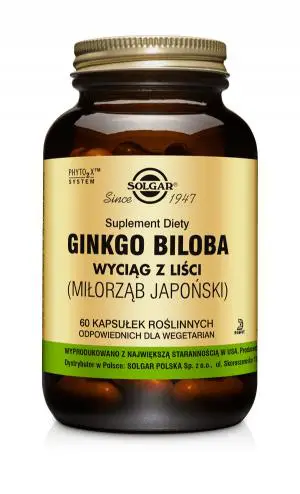 Solgar Ginkgo Biloba (Miłorząb japoński) 60 kapsułek - 1 - Apteka HIT